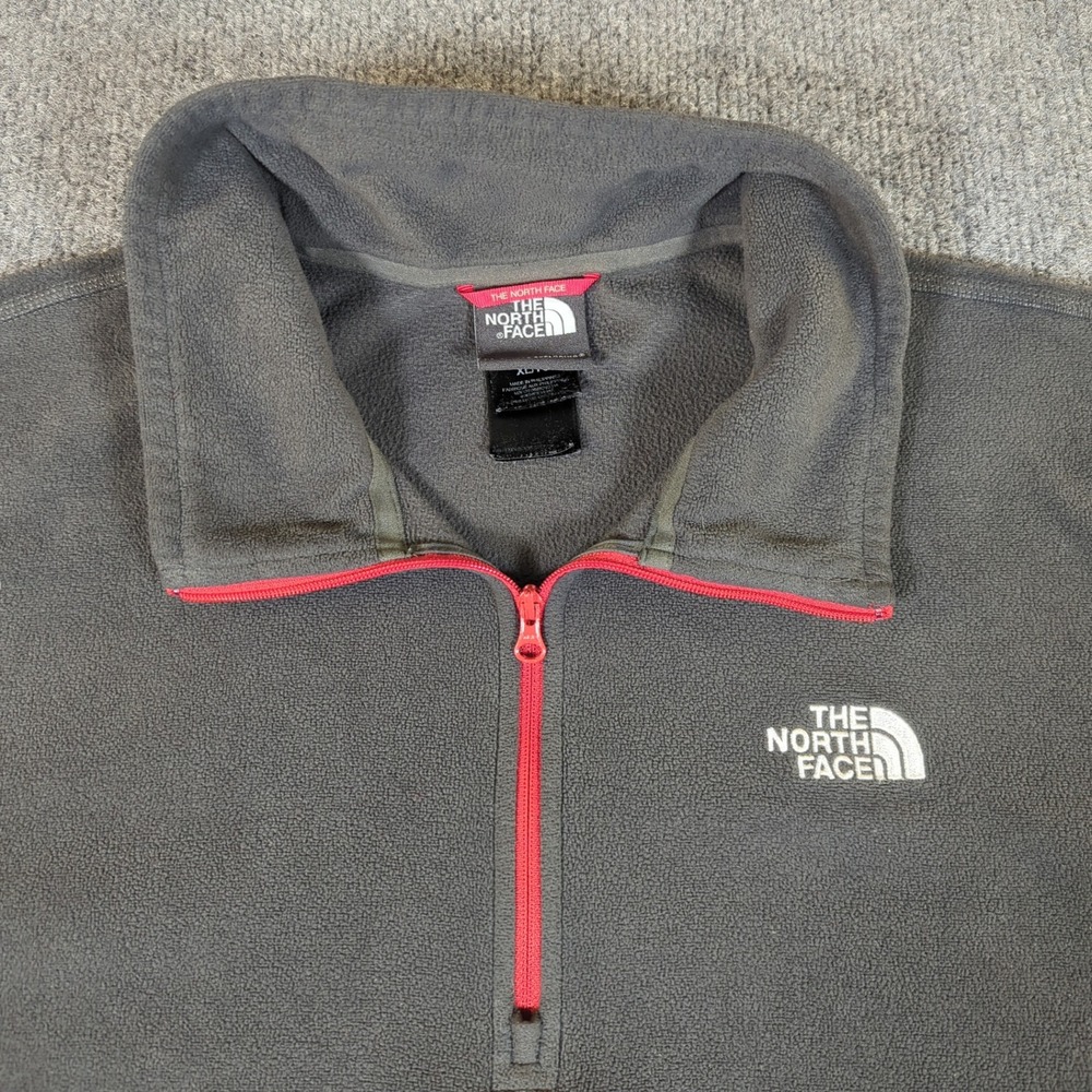 The North Face Mens Polartec Classic Fleece 1/4 Zip Pullover Gray XL #2691